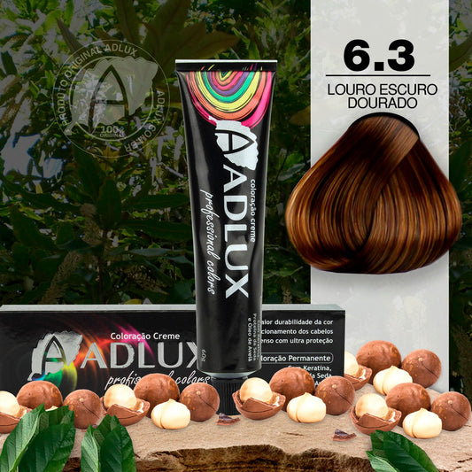 Coloração Creme Adlux 6.3 Louro Escuro Dourado - 60g