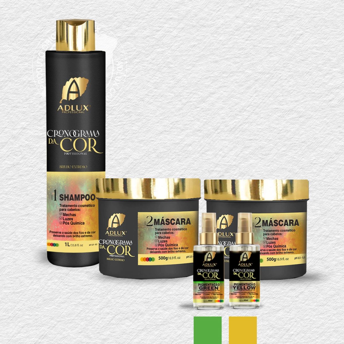 Kit Cronograma da Cor Profissional- 2 Passos (GREEN- YELLOW)