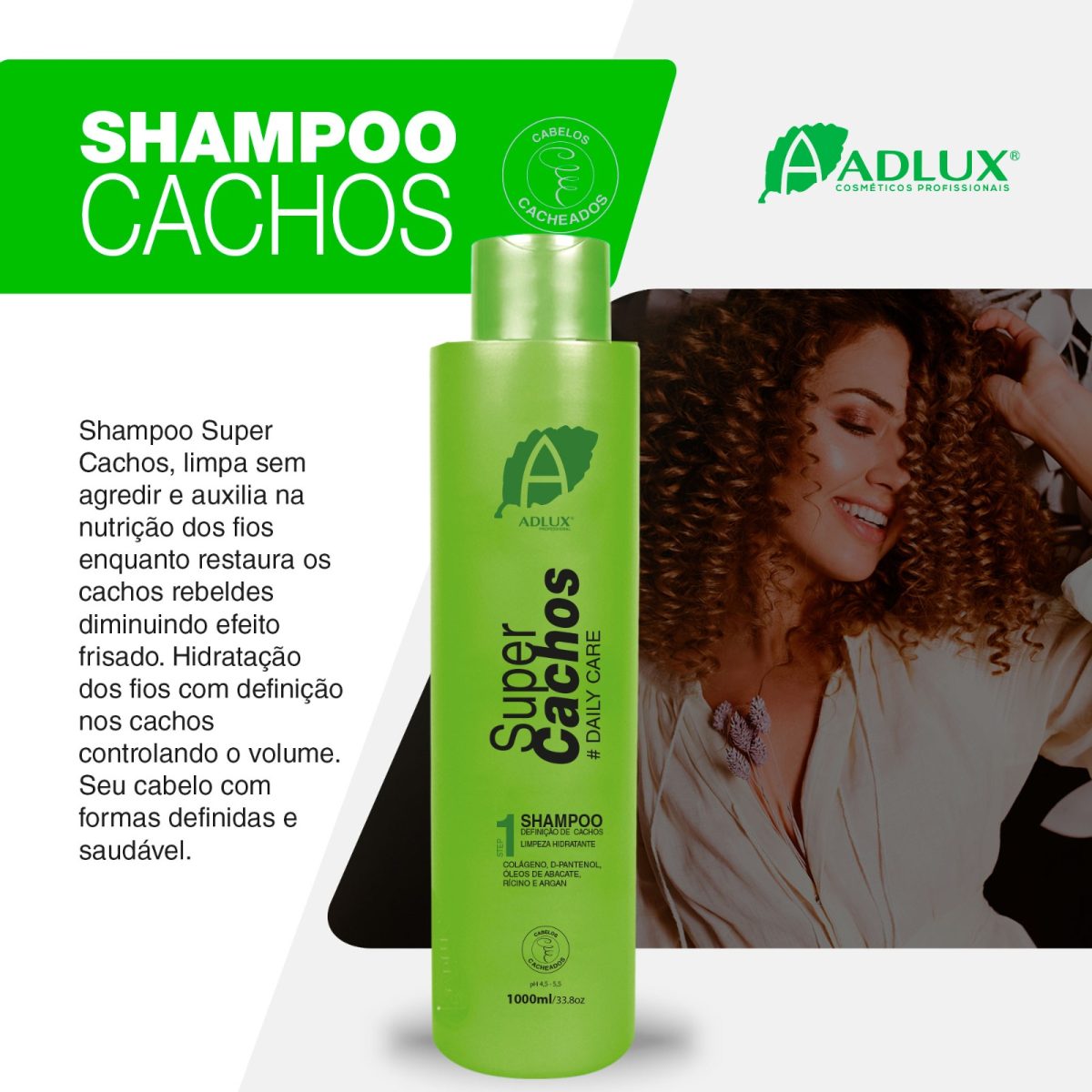 Super Cachos Shampoo Profissional - 1000ml